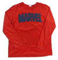 Červená fleecová pyžamová mikina s nápisem Marvel Primark