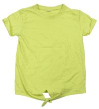 Žluté melírované tričko s uzlem ZEEMAN