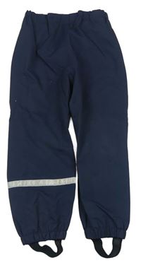 Tmavomodré šusťákové nepromokavé podšité kalhoty zn. H&M