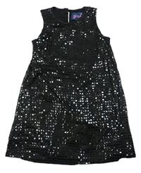 Černé třpytivé flitrované šaty Gloss 