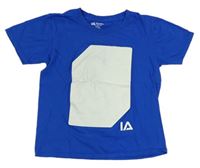 Cobaltově modré tričko s potiskem Apparel