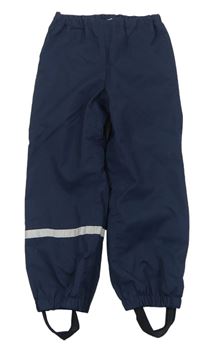 Tmavomodré šusťákové nepromokavé podšité kalhoty zn. H&M