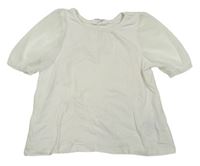 Krémové tričko s šifonovými rukávy zn. H&M