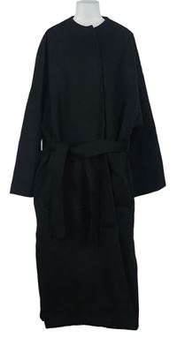 Dámský černý kabátový cardigán s páskem H&M