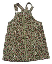 Zelené riflové propínací šaty s leopardím vzorem Matalan