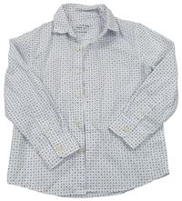 Bílá košile s modrým vzorem C&A