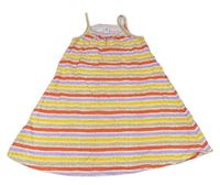 Barevné pruhované puntíkované bavlněné šaty Topolino