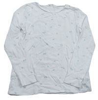 Bílé triko s kytičkami H&M