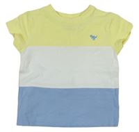 Žluto-bílo-modré pruhované tričko Next