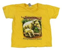 Žluté tričko se slony