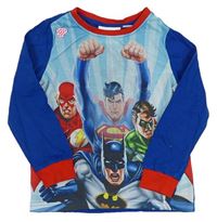 Modro-safírové pyžamové triko Liga Spravedlnosti 