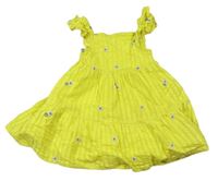 Žluté pruhované šaty s kvítky George
