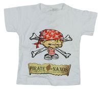Bílé tričko s pirátem