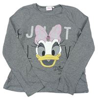 Šedé melírované triko Daisy a kamínky Disney