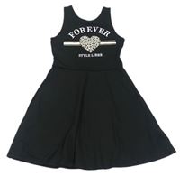 Černé šaty s nápisem a srdcem H&M