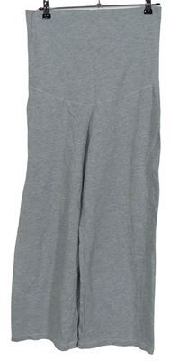 Dámské šedé culottes těhotenské teplákové kalhoty H&M