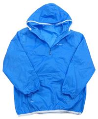 Modrá šusťáková funkční bunda s kapucí Quechua