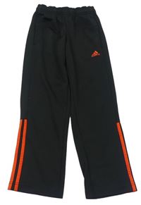 Černé sportovní tepláky s logem Adidas