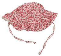 Růžovo-bílý květovaný UV klobouk zn. H&M
