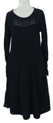 Dámské černé svetrové šaty 