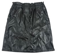 Černá paper bag koženková sukně Sirin Girls