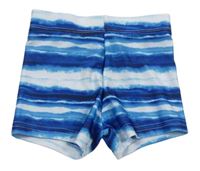 Modro-bílé pruhované nohavičkové plavky Primark