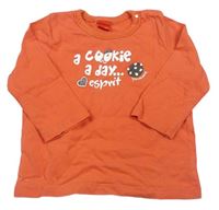 Oranžové triko s nápisem Esprit