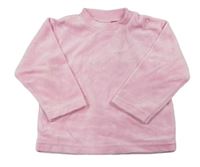 Růžové sametové triko 