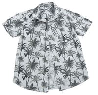 Bílá košile s šedými palmami zn. Pep&Co