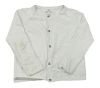 Bílý propínací svetr Zara
