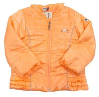 Oranžová šusťáková přechodová bunda 