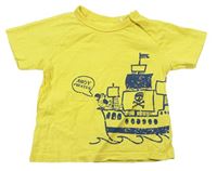 Žluté tričko s lodí Topolino