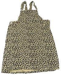 Krémové riflové laclové šaty s leopardím vzorem Matalan