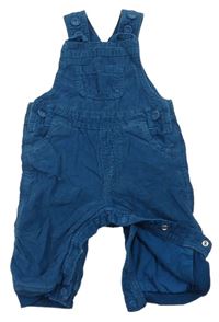 Modré manšestrové podšité laclové kalhoty M&S