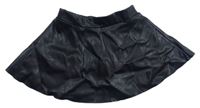Černá koženková kolová sukně H&M