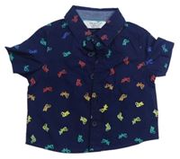 Tmavomodrá košile s ještěrkami Primark