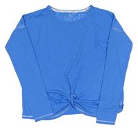 Modré vzorované lehké triko s uzlem M&S