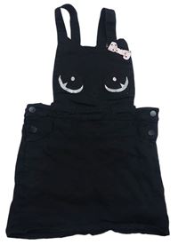 Černá riflová laclová sukně s kočičkou H&M