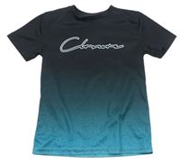Černo-modré sportovní tričko s nápisem  Closure 