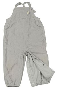 Světlešedé podšité laclové manšestrové kalhoty John Lewis