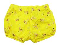Žluté květované lehké kraťasy H&M