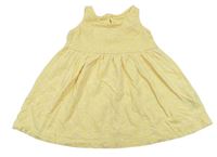 Žluté puntíkaté bavlněné šaty Primark