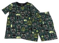 Černo-zelené vzorované pyžamo se StarWars zn. M&S