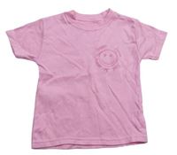 Růžové tričko se smajlíkem