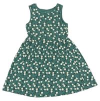 Zelené bavlněné květované šaty C&A