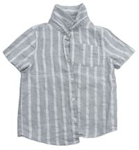 Šedo-bílá pruhovaná košile Primark 