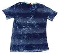 Modré pruhované batikované tričko S. Oliver
