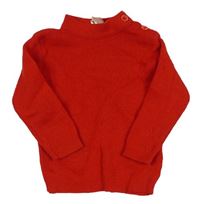Červený vlněný svetr