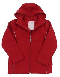 Červená softshellová bunda s kapucí CFL