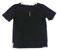 Černo-bílé sportovní tričko s logem Kipsta